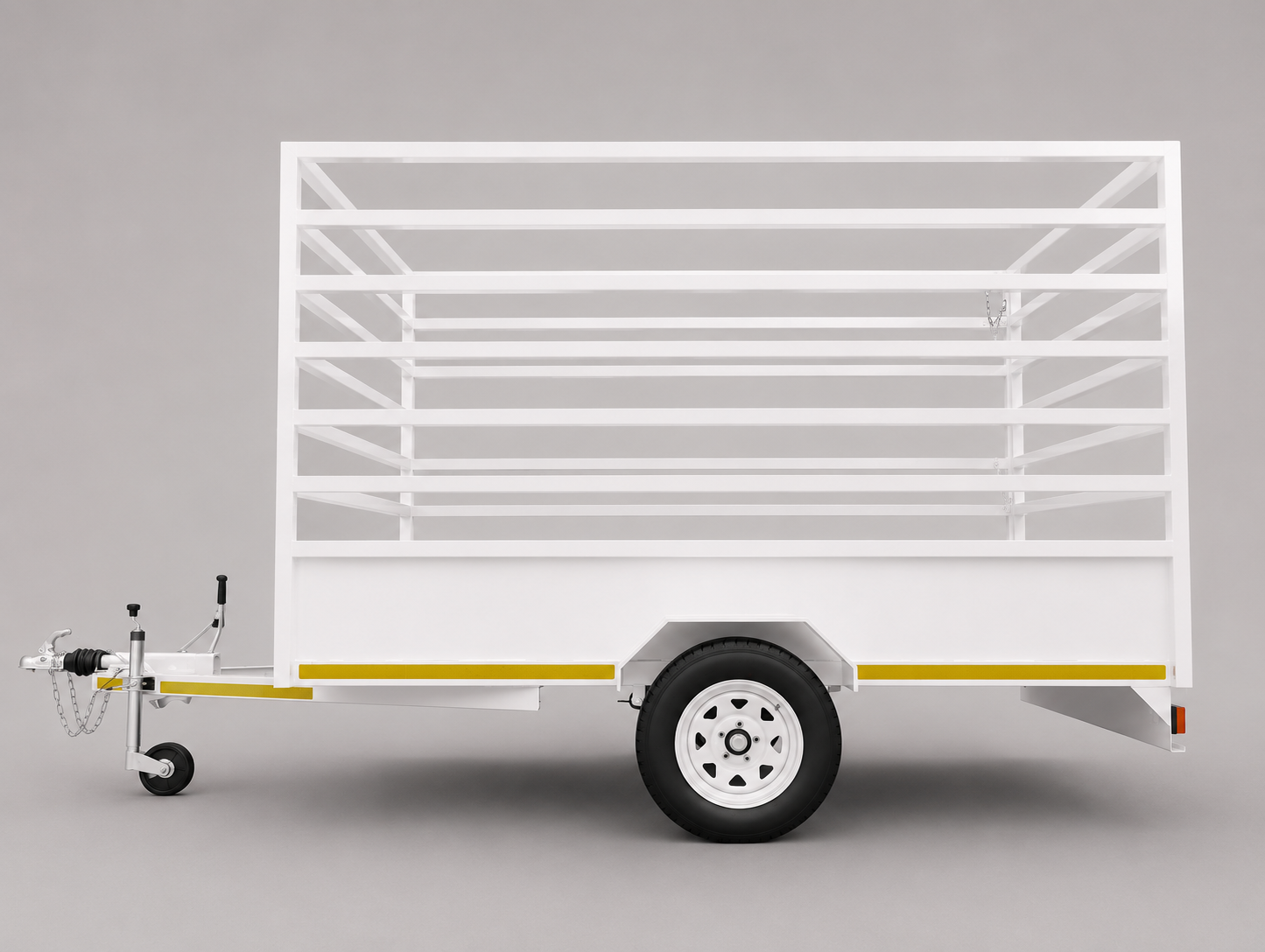 3 meter cattle trailer 3 Meter Heavy -Duty Animal Trailer – 1500kg GVM Braked Single Axle Trailer - Image 1