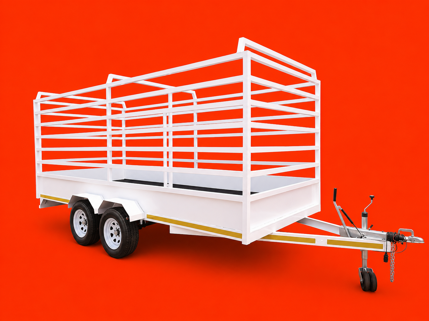 5 Meter Heavy-Duty Animal Trailer | 3000kg GVM Tandem Axle Braked Livestock Trailer for Cattle, Sheep, Goats & Farm Transport
